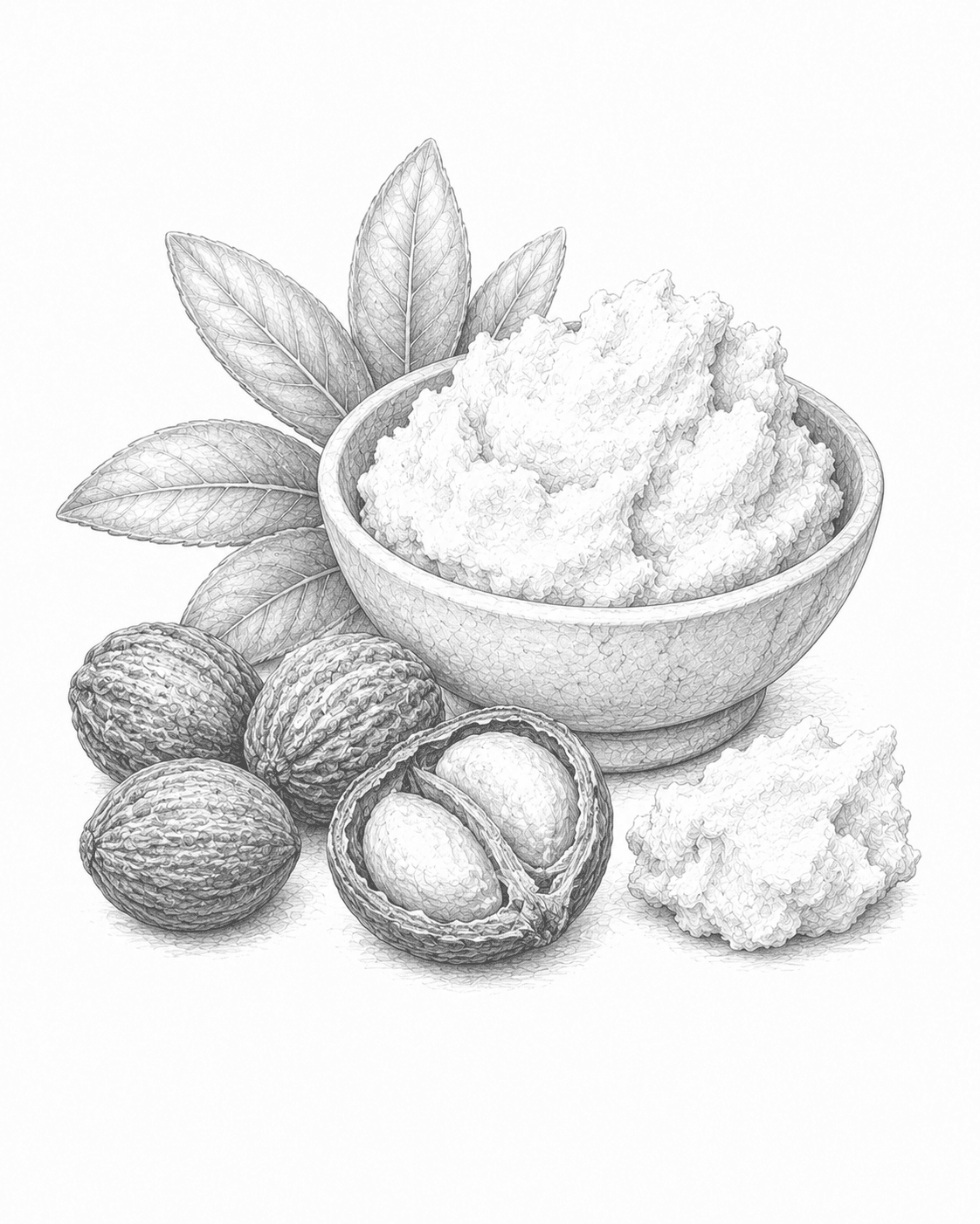 Shea Butter — specimen illustration
